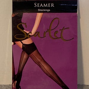 Seamed stockings in black with black seam size medium.
