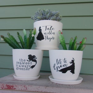 Disney Princess Inspired Plant Pots