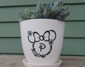 Minnie Mouse Plant Pot with Personalization