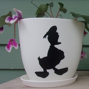 Donald Duck Silhouette Planter Pot