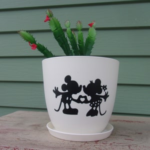 Mickey and Minnie Heart Hands Planter Pot