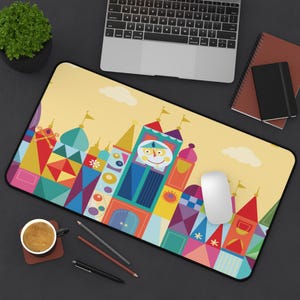 Disney Mouse Pad It&#39;s a Small World Style, Disney Office Supply, Disney Lover Gift, Mother&#39;s Day Gift,  Mickey Mouse