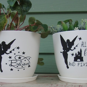 Tinkerbell Flower Pot Planters