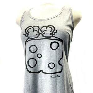 Tank Mice & Cheese  Heather Gray w/ Black ink