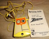 Vintage 1972 Rare ZENITH Owl Radio - Miniature Necklace
