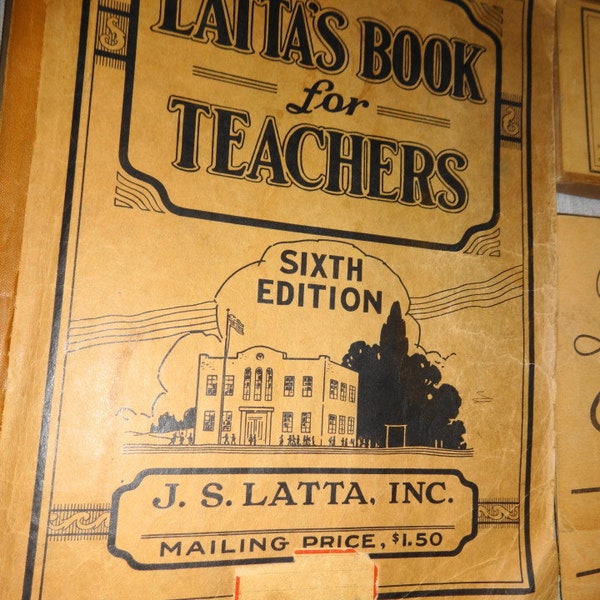 1930s LATTA's TEACHING AIDS. Teacher's Guide - Sentence Cards