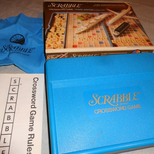 1977 TRAVEL SCRABBLE Game. Such a cool set. MINT & Complete in excellent box.