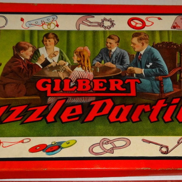 1920 PUZZLE PARTIES By AC Gilbert #1032. Metal Dexterity Puzzles