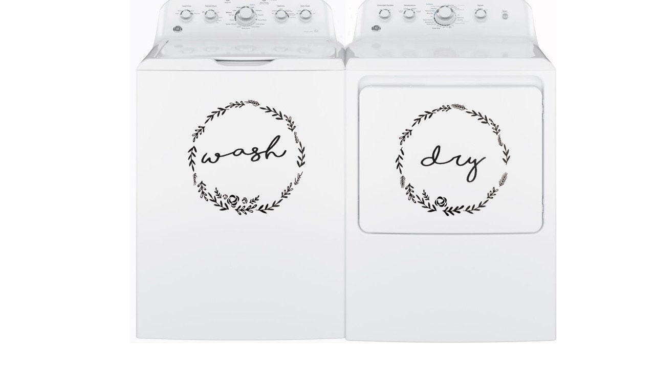Vinyl-Aufkleber für Ihre Waschmaschine und Trockner. Schwarze | Etsy
