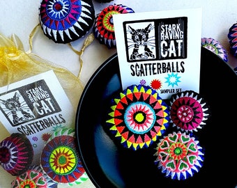 Scatterball Sampler Set - 3 sizes, for decor or cats