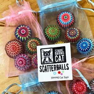 Scatterballs Cat Toys 3 pack or 5 pack Great Gift image 2