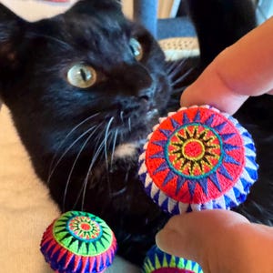 Oversized Balls for Cats and Kittens: "Giant" Scatterball Sets of 3 Colorful Cat Toys