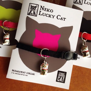 Neko Lucky Cat Bell and Breakaway Cat Collar