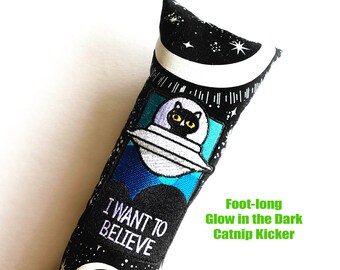 Glow in the Dark Kicker, I Want to Believe Catnip Toy - FREE SHIPPING