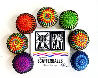 Rainbow Scatterballs Cat Toys, Pride Edition FREE SHIPPING