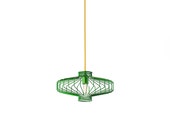 Green diamond pendant.option for electrical cord in diffrent colors size:40X21cm