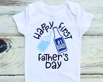 Baby Boy Fathers Day Bodysuit, First Fathers Day Shirt, First Fathers Day Boy, Happy Fathers Day Shirt, Fathers Day Gift From Baby Boy