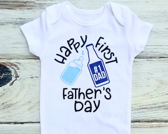 Baby Boy Fathers Day Bodysuit, First Fathers Day Shirt, First Fathers Day Boy, Happy Fathers Day Shirt, Fathers Day Gift From Baby Boy