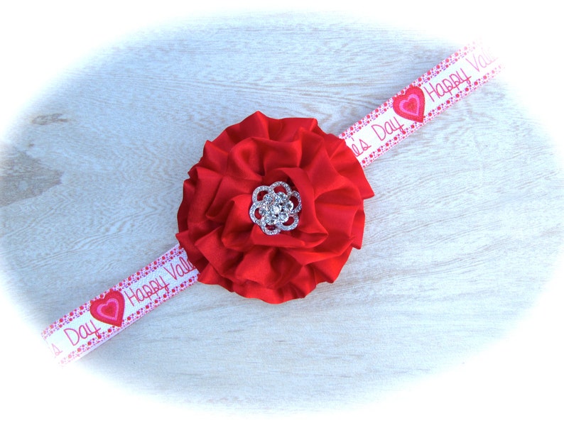 red infant headband