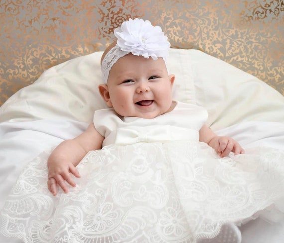 white headband for baptism