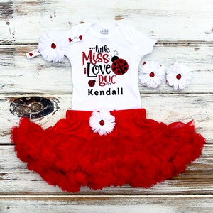Ladybug Outfit, Ladybug Outfit Girl, Personalized Ladybug Outfit, Personalized Ladybug Shirt, Baby Girl Ladybug Outfit, Ladybug Baby Girl