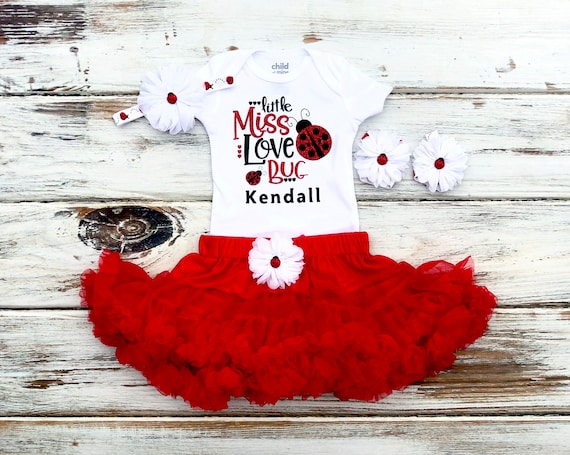 Ladybug Outfit, Ladybug Outfit Girl, Personalized Ladybug Outfit, Personalized Ladybug Shirt, Baby Girl Ladybug Outfit, Ladybug Baby Girl