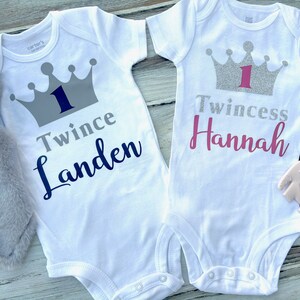 Twince, Twincess, Twins 1st 2nd 3rd Birthday Outfit, Twins Birthday Shirts, Personalized Twins, Twins Boy and Girl Birthday Top