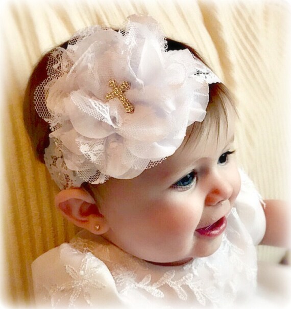 white headband for baptism
