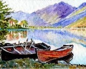 Original miniature watercolor painting. 1:12 scale. Dollhouse painting.miniature Art. Handmade. Collectable. Artist Pauline Whiteley. SFA.