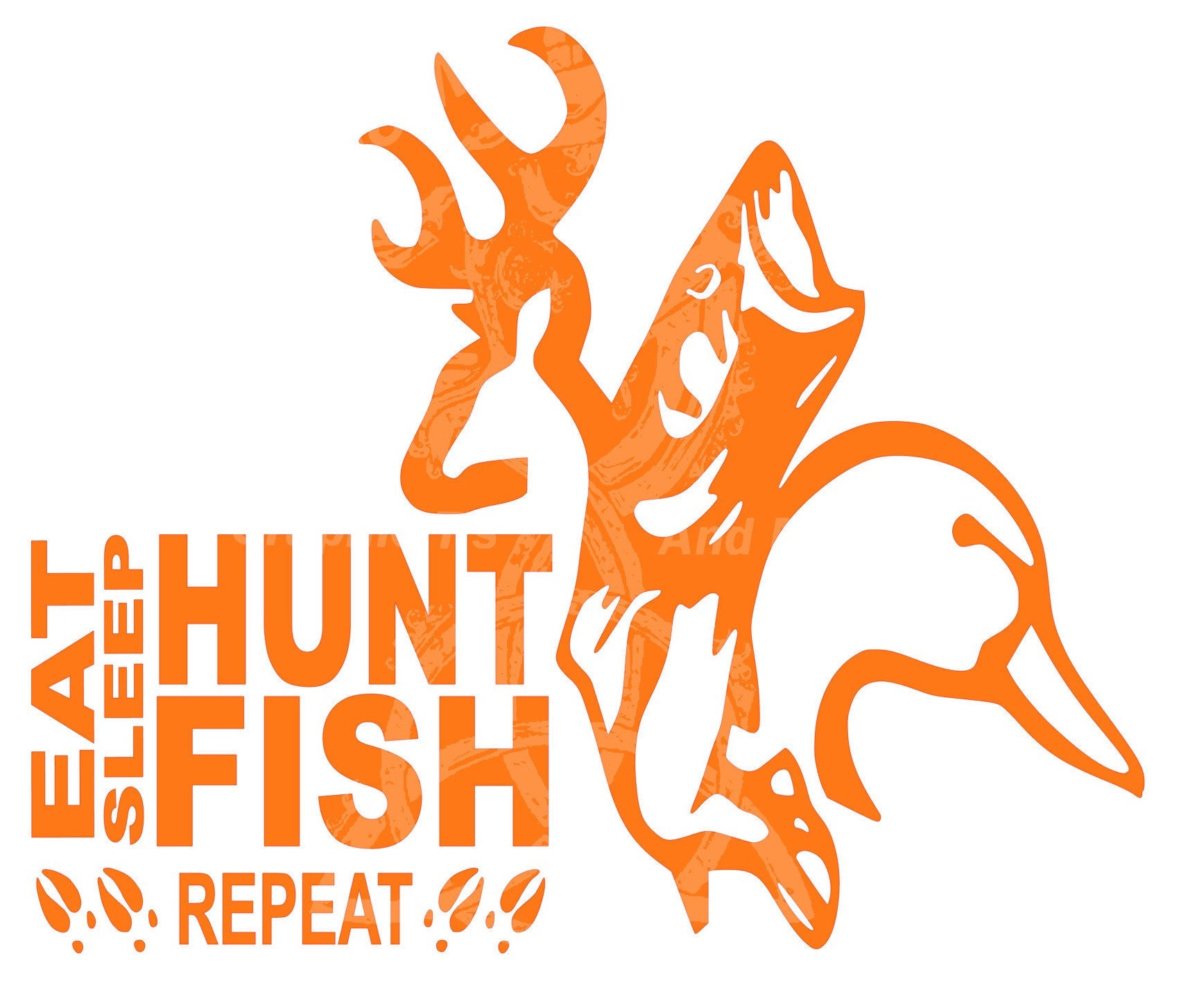 Eat Sleep Hunt Fish Repeat Graphic/cutting File Etsy