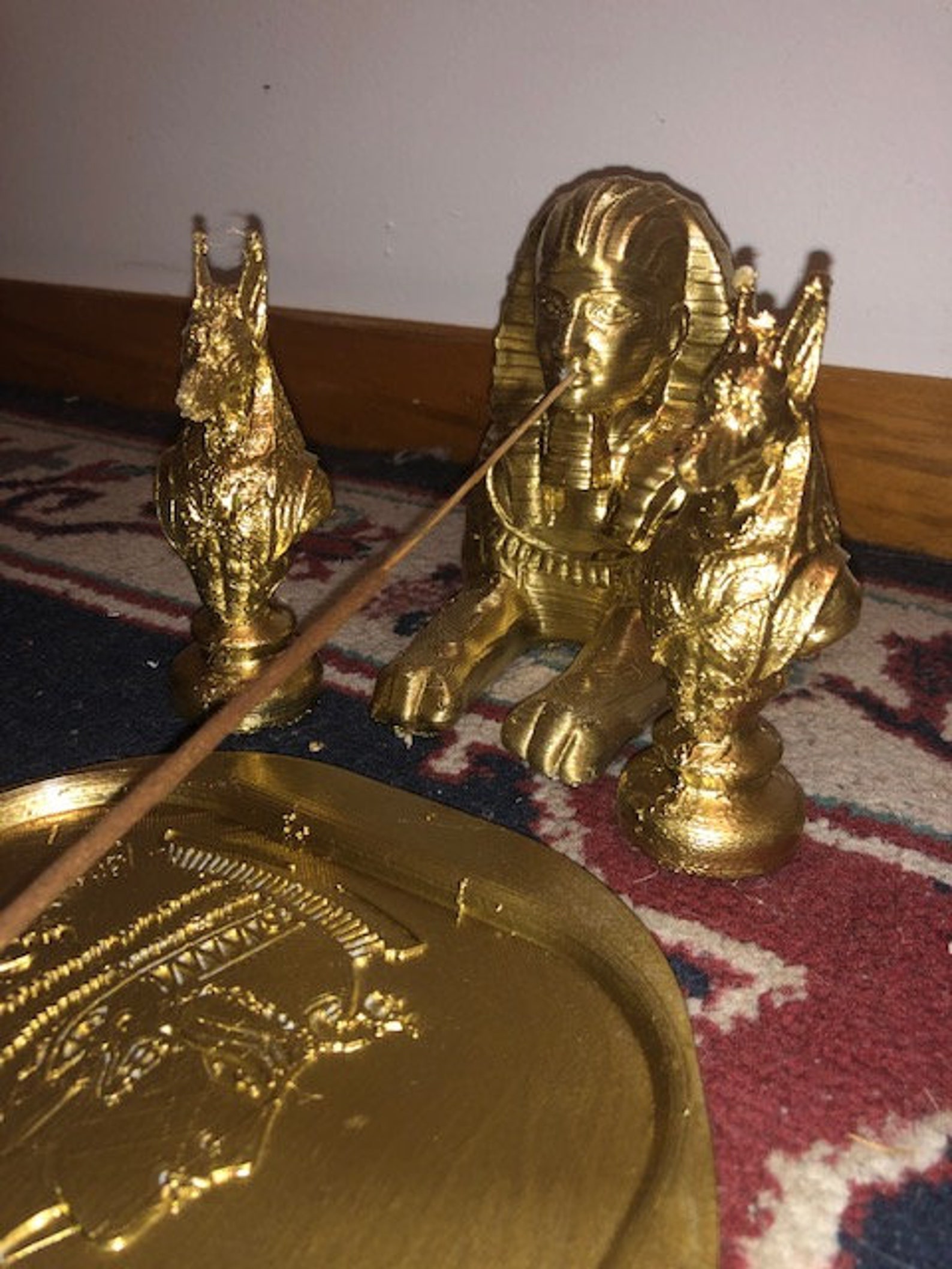 Incense Holder Set Ancient Egyptian Statues LOOK Cleopatra Etsy