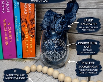 To the Stars Who Listen Wine Glass | ACOTAR Inspired | Bookish Fantasy Gift