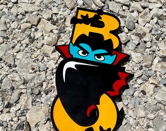 Dracula Boo Halloween Door Hanger | 18 Inch Wooden Vampire Sign | Spooky Front Door Decor | Halloween Porch Sign | Boo Door Sign
