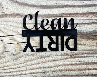Magnetic Clean or dirty acrylic dishwasher sign