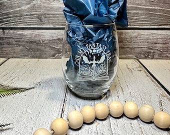 Engraved Fantasy Era Stemless Wine Glass - Book Lover Gift - Custom Fantasy-Inspired Glassware Literary Themed Drinkware