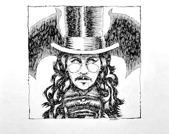 Dracula Tuschezeichnung: Gary Oldman Vampir Portrait, 11x14 Originale Kunst