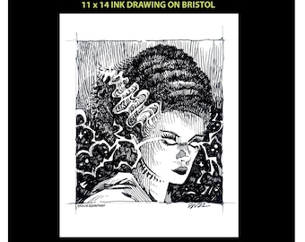 Frankensteins Braut Originalzeichnung: von Buzz Parker Backyard Kitty Cats