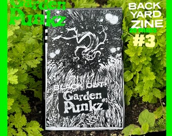 Garden Punkz Zine Heft 3 von Buzz Parker Handmade Comic Book Readers mit Sticker