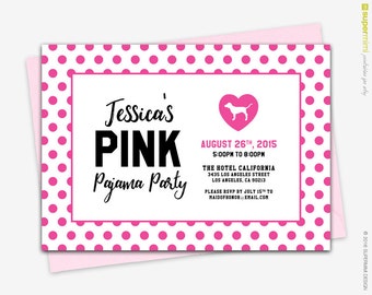 victoria secret pink invitations etsy