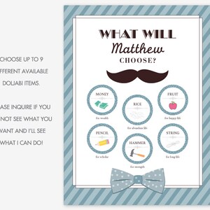 Bow Tie Bigote Coreano Dohl Primer 1 Año Fiesta de Cumpleaños (18x24") Cartel / Personalizado Imprimible Descargar