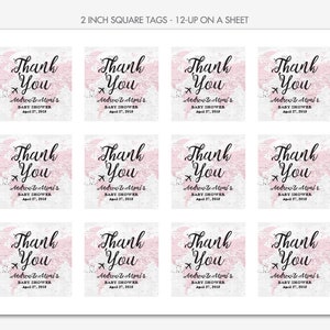Adventure Travel Thema Thank You Tags / Aangepast digitaal afdrukbaar bestand