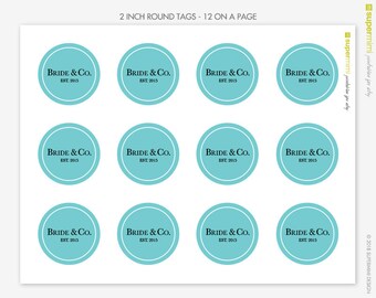 Robin Blue Breakfast at Tiffanys 2" Inch Round Labels / Customized Digital Printable File