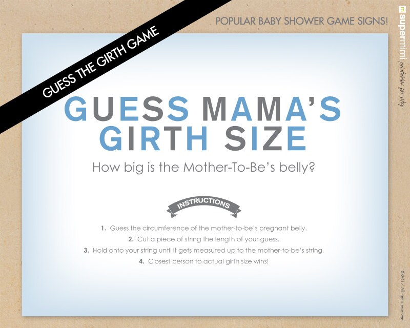 Guess the girth baby shower game discount