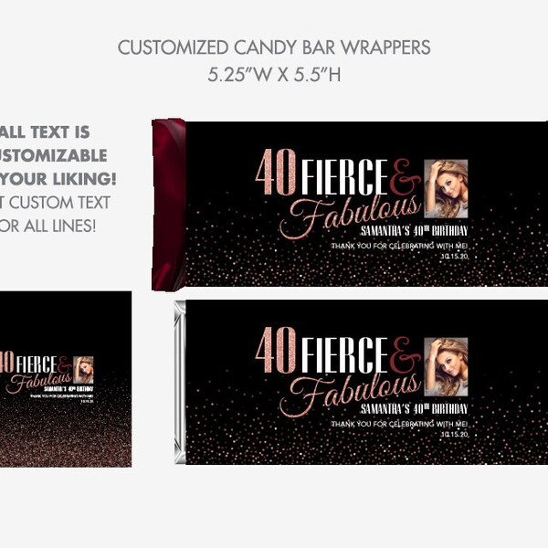 50th Birthday Candy Bar Wrappers - Etsy