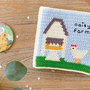 Crochet Quiet Book &#39;Noisy Farm&#39; Crochet Pattern ~ Crochet Book Pattern ~ Quiet Book Patterns ~ Crochet Baby Toy ~ Easter Crochet Pattern