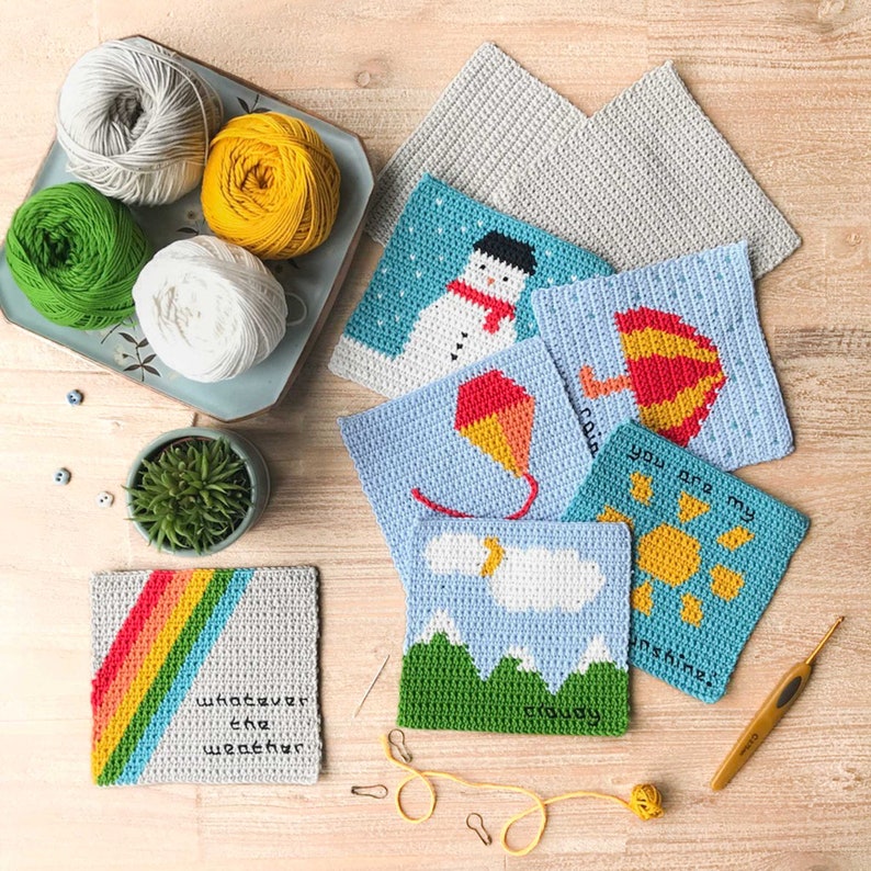 Crochet Quiet Book Pattern Crochet Pattern Montessori toy Crochet Baby Book Weather Quiet Book image 3