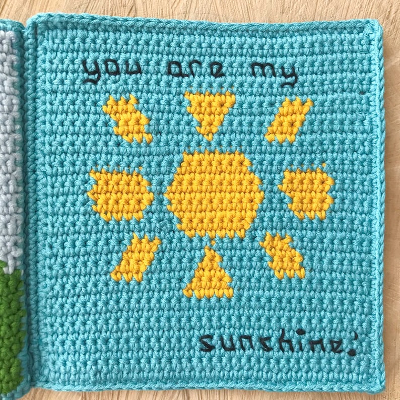 Crochet Quiet Book Pattern Crochet Pattern Montessori toy Crochet Baby Book Weather Quiet Book image 9