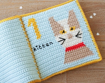 Crochet Quiet Book Pattern | Count My Pets Counting Book | Busy Baby Sensory Toy PDF