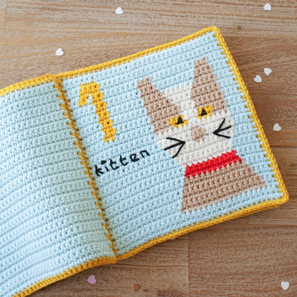 Crochet Quiet Book Pattern | Count My Pets Counting Book | Busy Baby Sensory Toy PDF