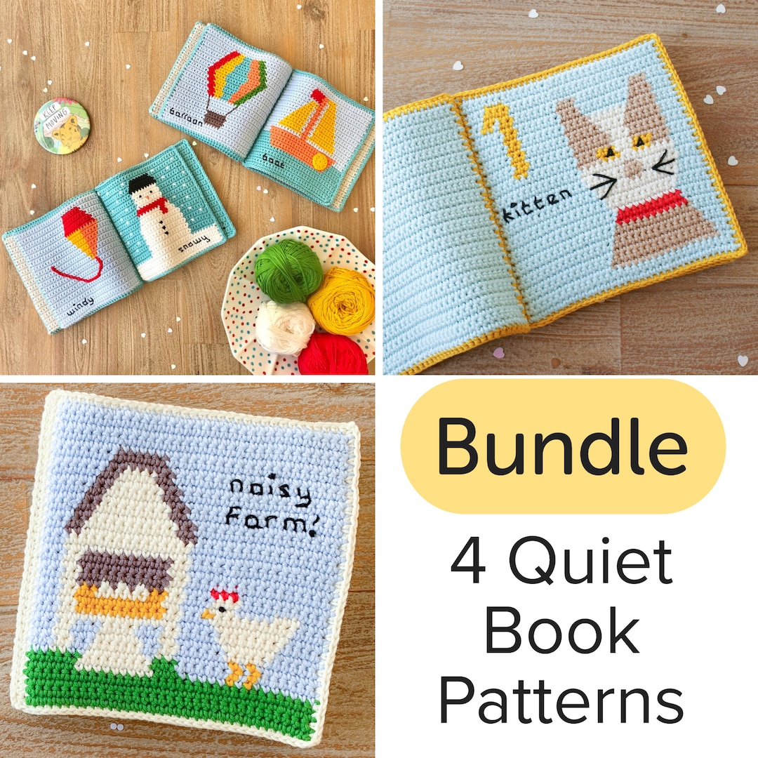 Crochet Quiet Book Pattern Bundle of 4 Weather Crochet Baby Book